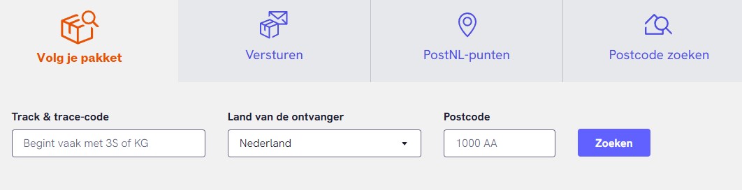 PostNL T&T volgen 